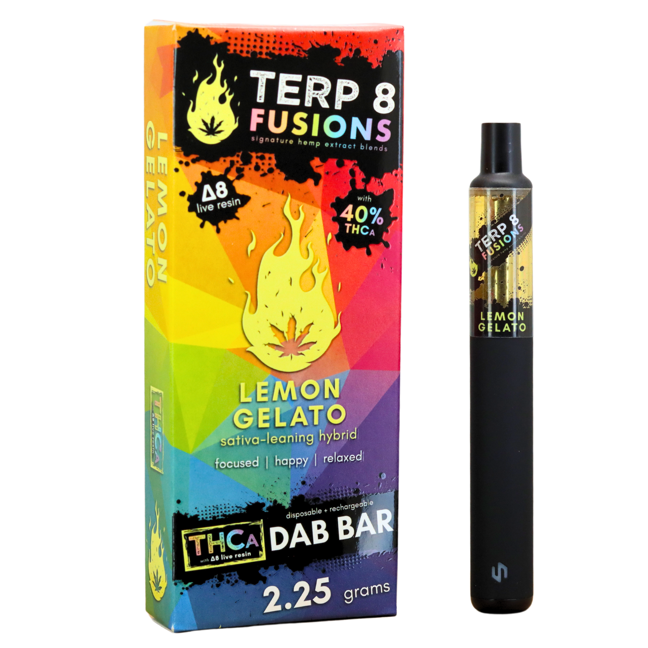 2.25-Gram Lemon Gelato THCA Live Resin Disposable Dab Bar