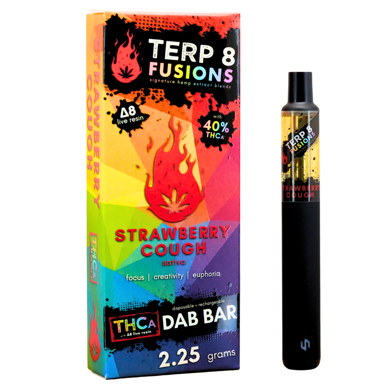2.25-Gram Strawberry Cough THCA Live Resin Disposable Dab Bar
