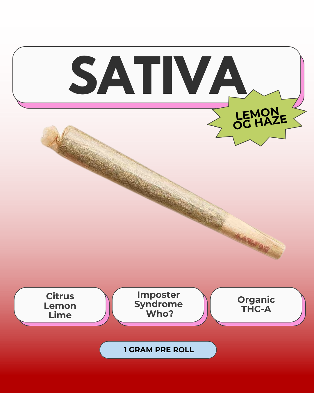 1G THC-A FLOWER ~ Lemon OG Haze