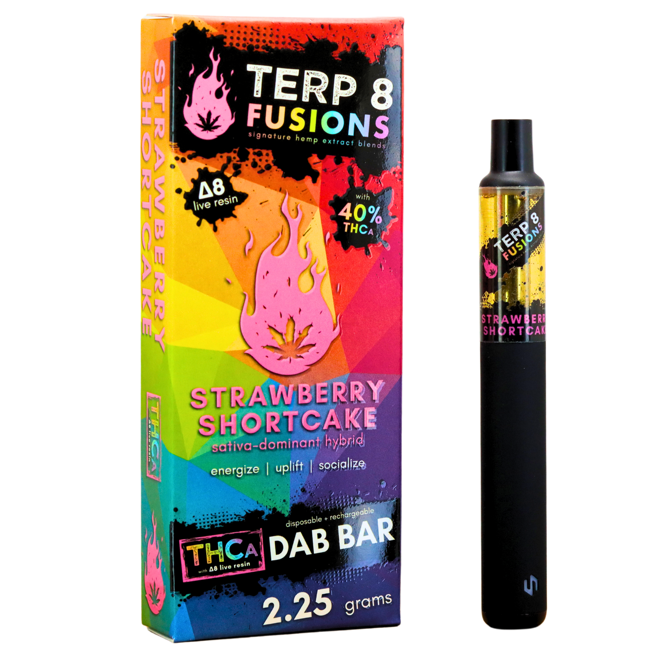 2.25-Gram Strawberry Shortcake THCA Live Resin Disposable Dab Bar