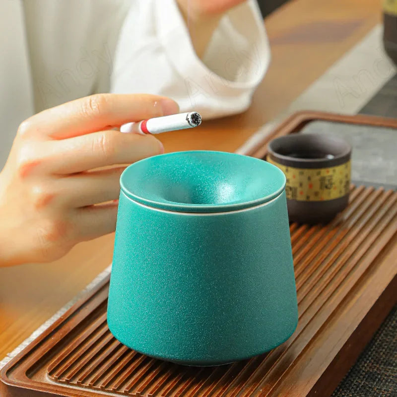 Ceramic alien ashtray