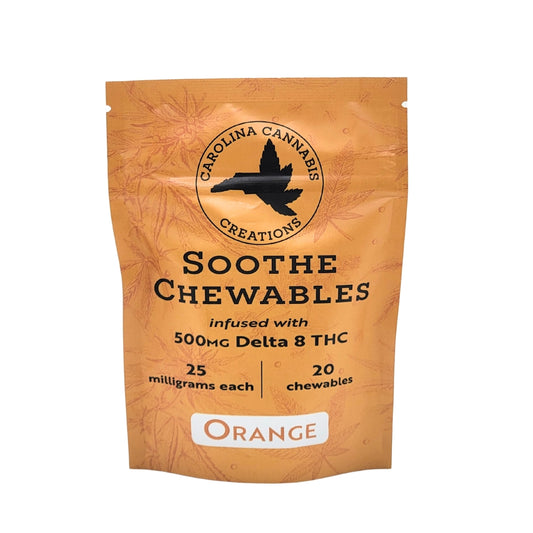 Soothe Chewables | Delta 8 | Orange 20ct bag | Carolina Cannabis Creations