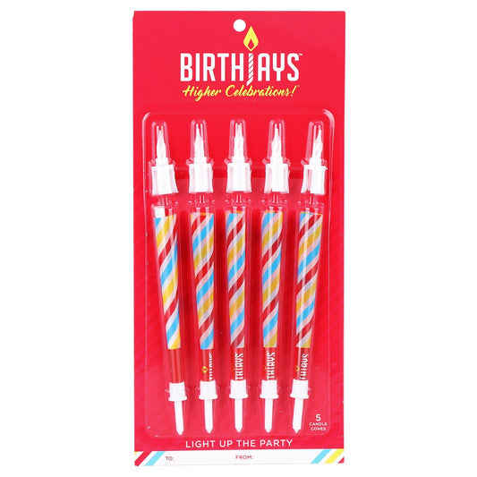 5PC PACK - BirthJays Birthday Pre-Roll Candle Cones - King Size